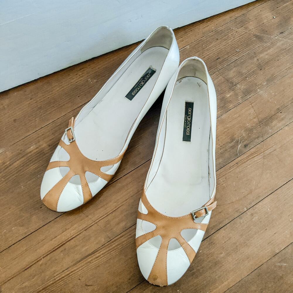 Sergio Rossi Leather Ballet Flats - Size 39 IT US 9